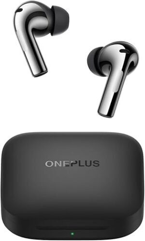 OnePlus Buds 3 in Ear TWS Bluetooth Earbuds with Upto 49dB Smart Adaptive Noise Cancellation,Hi-Res Sound Quality,Sliding Volume Control,10mins for 7Hours Fast Charging with Upto 44Hrs Playback(Gray)